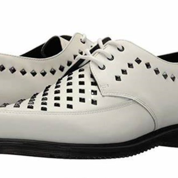 Dr Martens Men’s Willis White Stud Creepers 3 Eye Lace Up main image 4